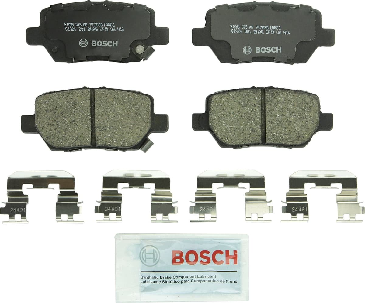 Bosch BC914 QuietCast Premium Ceramic Disc Brake Pad Set For: Acura ILX; Honda Accord, Civic, CR-V, Element, Fit, Front — view 252