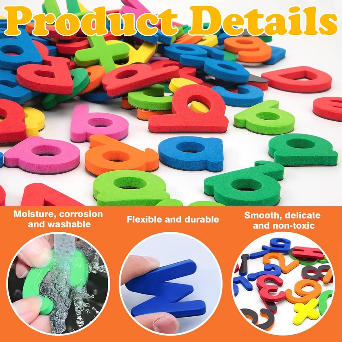 Juego de caracteres magnéticos con letras, números y símbolos – Piezas magnéticas reutilizables para organización, etiquetado y visualización visual — view 3