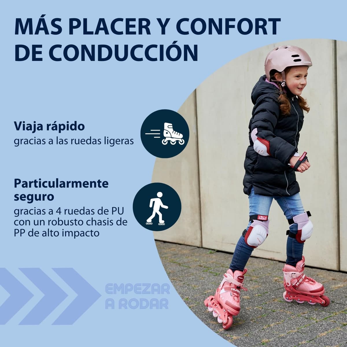 HUDORA Patines de Ruedas MIA/Leon - Patines para niños/Adolescentes y Adultos en Diferentes Tallas y Colores - Ajustables en 4 Tallas - cómodos y Elegantes — view 3