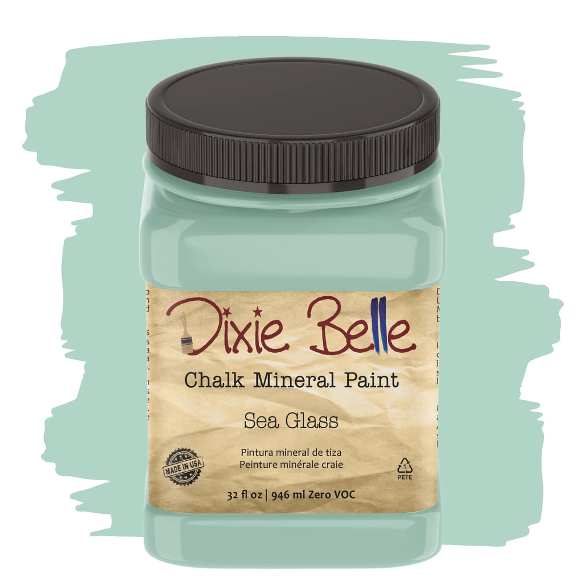 Dixie Belle Paint Company Chalk Finish Furniture Paint - Caviar (32oz) - Matte Black Chic Chalk Mineral DIY Furniture Paint — view 245