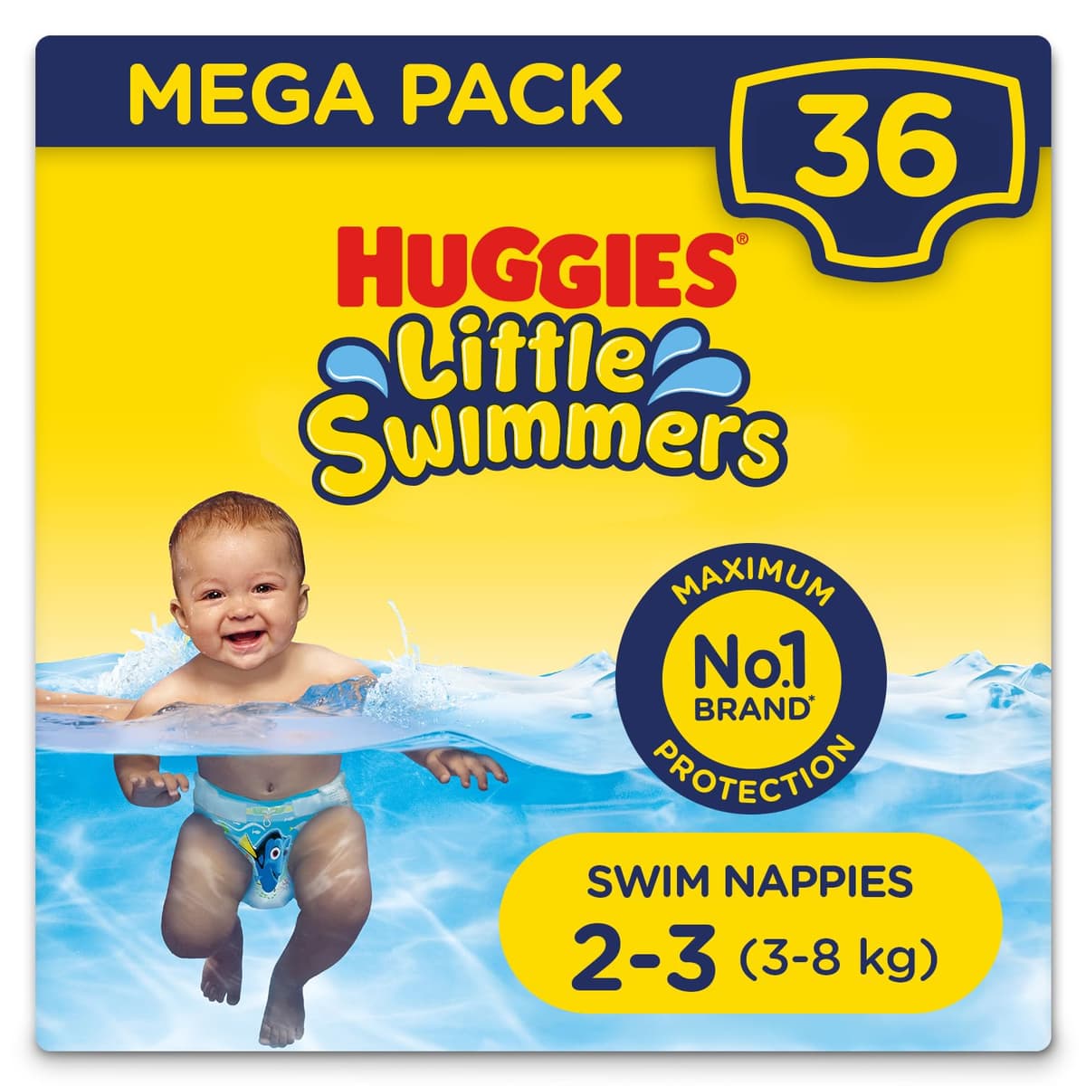 Huggies Little Swimmers, Swim Nappies, Size 5-6 - 33 Pants - Maximum Protection Swimming Nappies with Leak Guards - All-Round Stretchy Waistband — view 9