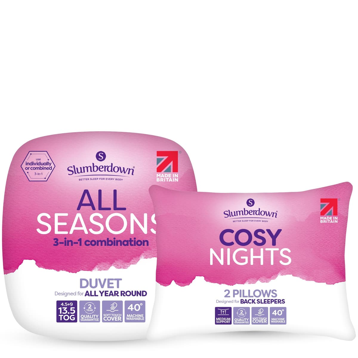 Slumberdown Cosy Nights Double Duvet 10.5 Tog - Breathable & Soft All Year-Round Double Quilt for Summer, Autumn & Winter | UK-Made, Non-Allergenic & Washable (200 x 200cm) — view 13