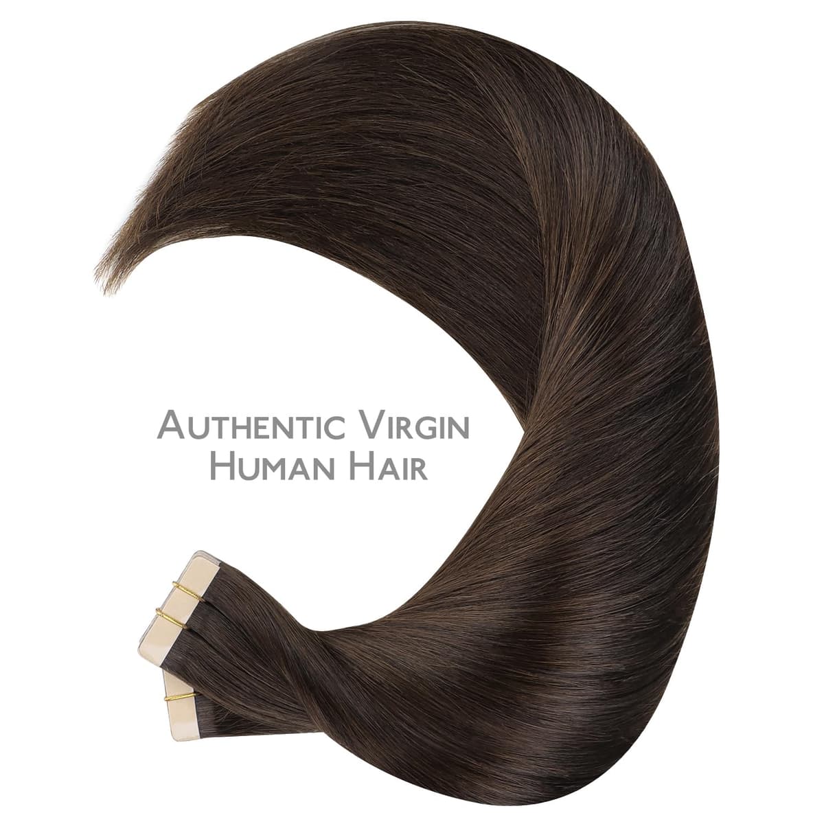 WENNALIFE Extensiones Adhesivas Pelo Natural, 55cm, 100g, 40 Piezas, Helles Dunkel Braun, Extensiones Pelo Natural Remy Cabello Humano — view 6