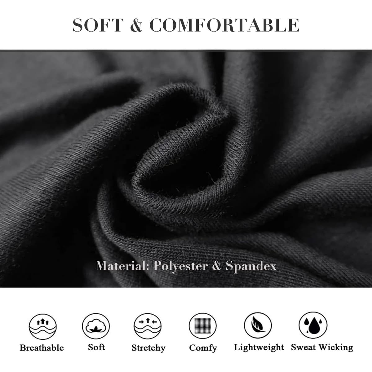 7cm Wide Black Headbands for Women Men, Yedtreg 2pack Fashion Head Bands for Women's Hair, Soft Fabric Stretchy Hair Bands for Makeup, Yoga, Running, Sports (Black/White) — view 2
