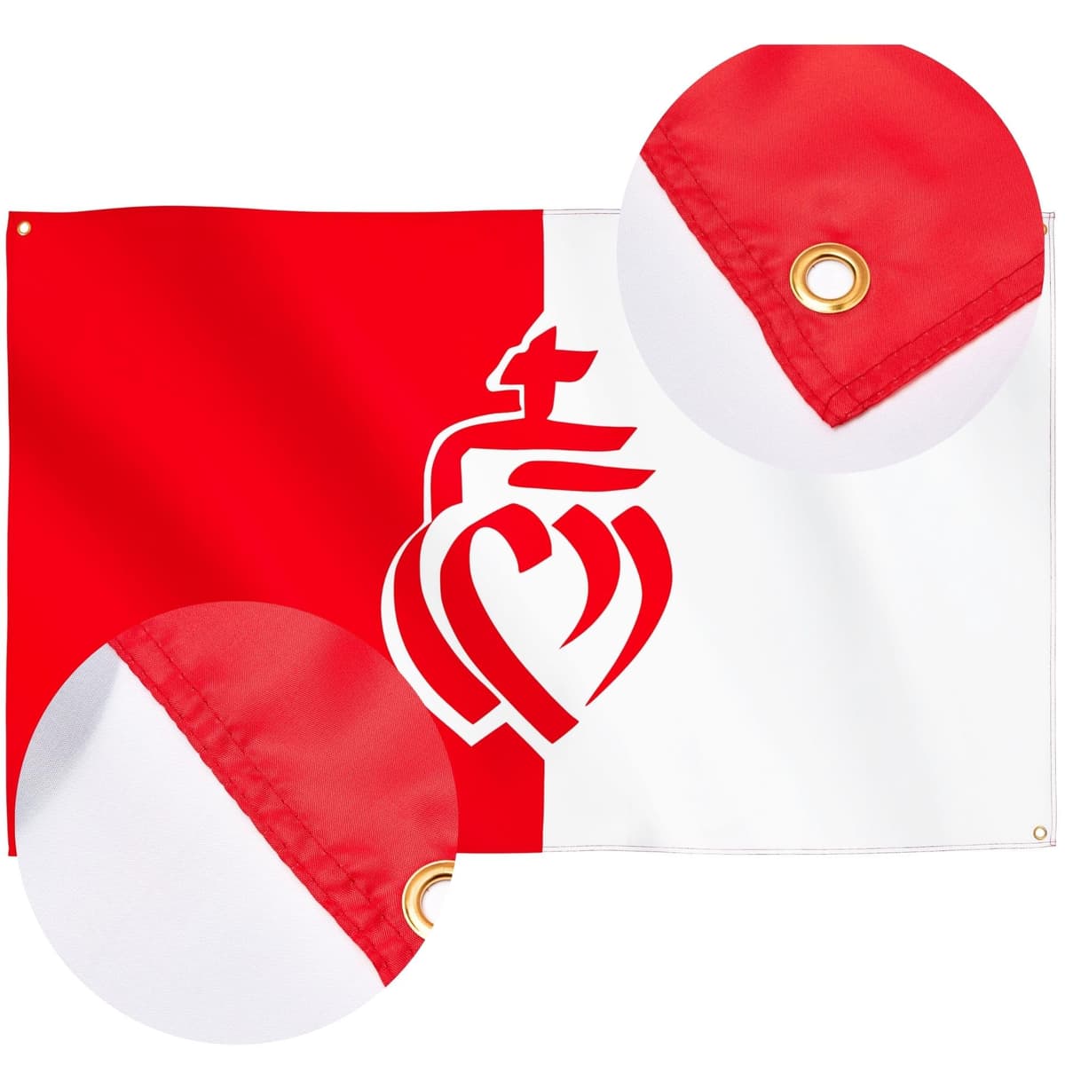 Runesol Cornwall Flag - 91x152cm, 3ft x 5ft, Cornish Flag, 4 Grommets, Eyelet in Every Corner, Premium Quality, Inside & Outside Use, Vivid Colours — view 486