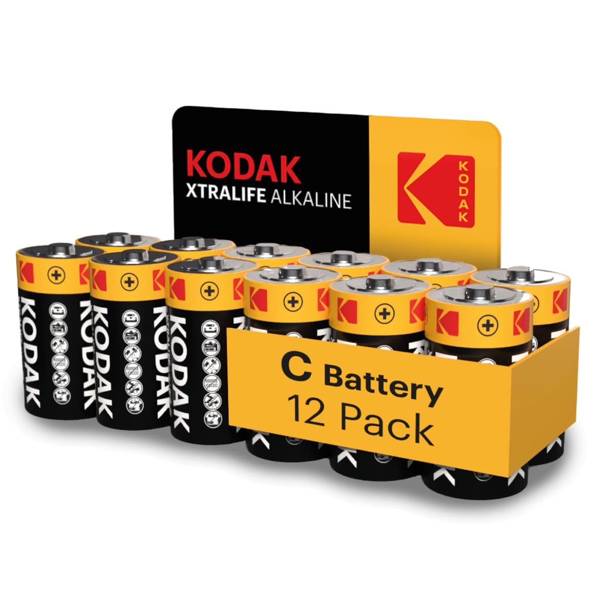 Kodak Xtralife 60-Pack AA Batteries, Double A Alkaline Battery Pack, 1.5V, 10-Year Shelf Life, LR6, Ideal for High-Drain Devices, 12x More Power, Plastic Free Cardboard Outer Carton — view 16