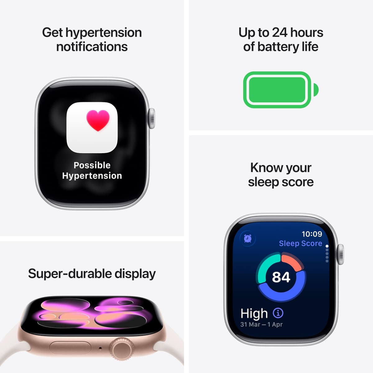 Apple Watch Series 11 GPS 42mm Smartwatch with Rose Gold Aluminium Case with Light Blush Sport Band S/M. Sleep Score, Fitness Tracker, Health Monitoring, Always-On Display, Water Resistant — view 2