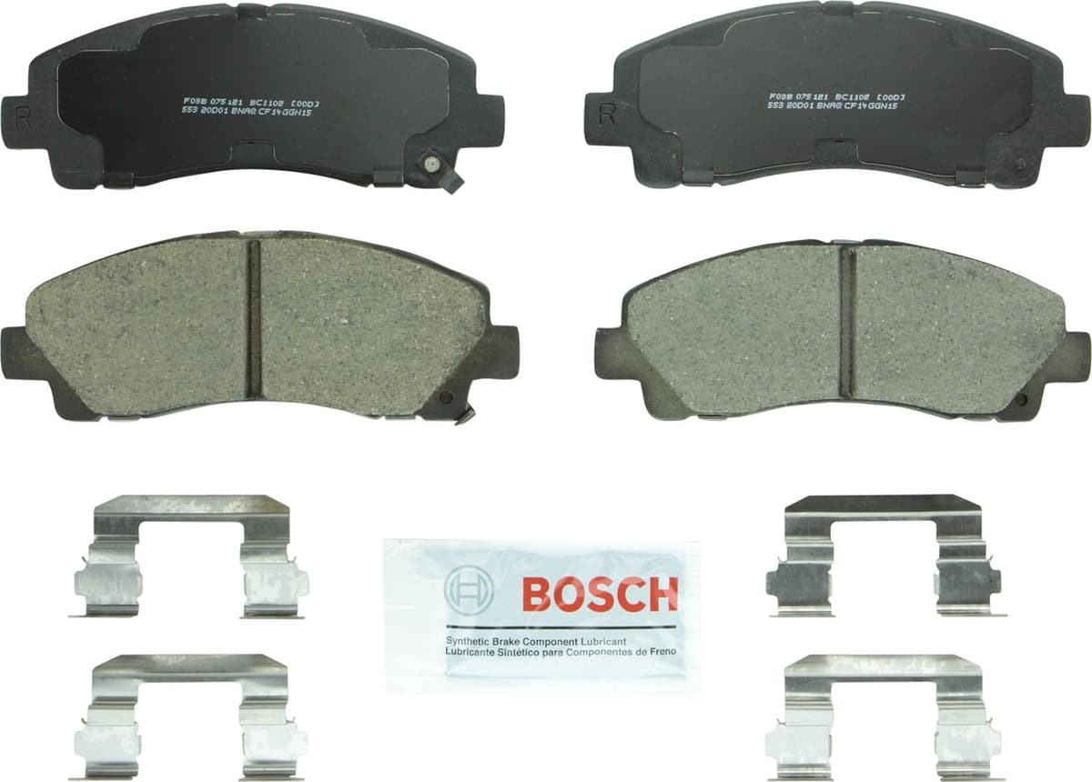 Bosch BC914 QuietCast Premium Ceramic Disc Brake Pad Set For: Acura ILX; Honda Accord, Civic, CR-V, Element, Fit, Front — view 106