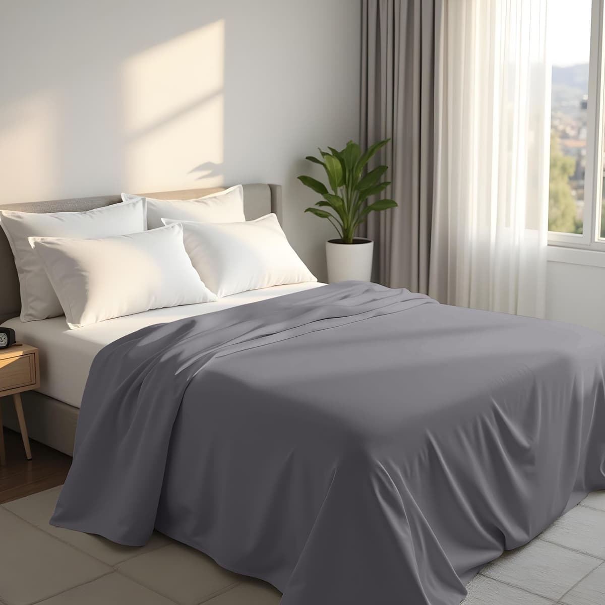 Utopia Bedding - Flat Sheet Double - Easy Care Soft Brushed Polyester - Microfiber Fabric - Wrinkle, Shrinkage, and Fade Resistant - White — view 33