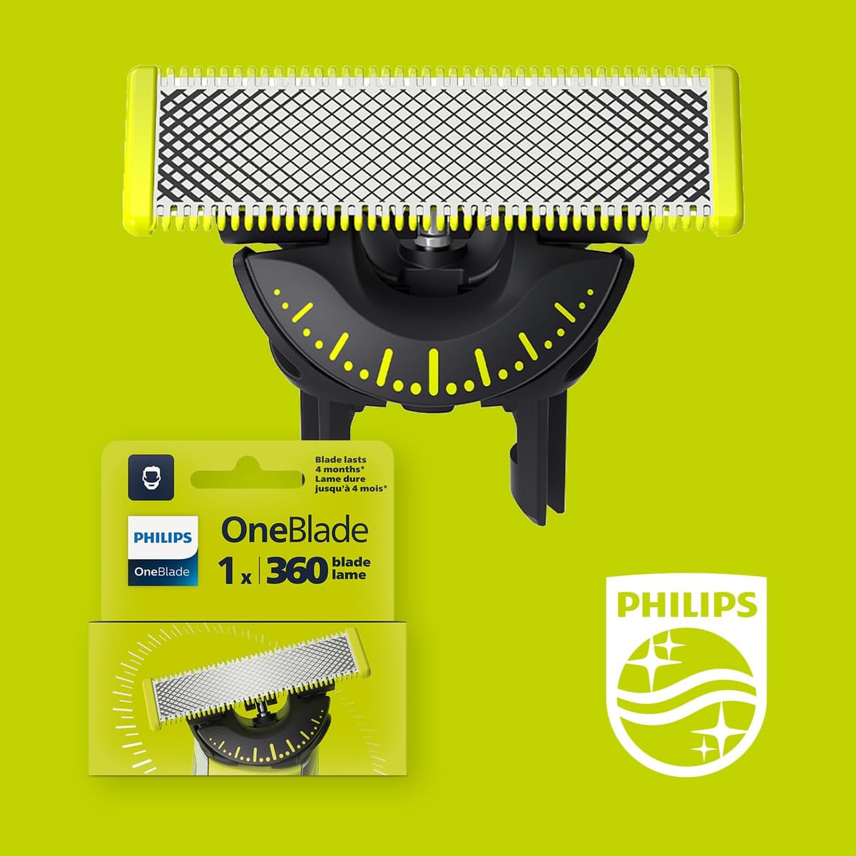 Philips OneBlade 360, cuchilla de repuesto auténtica y compatible con todos los mangos OneBlade y Pro, 1 unidad (modelo QP410/50) — view 2
