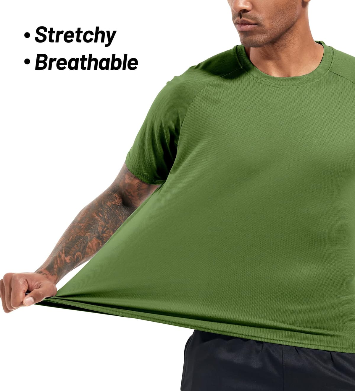 Boyzn 1, 3, 5 or 7 Pack Men's Workout Running Shirts, Dry Fit Moisture Wicking T-Shirt, Gym Athletic Short Sleeve Tee Shirts — view 6