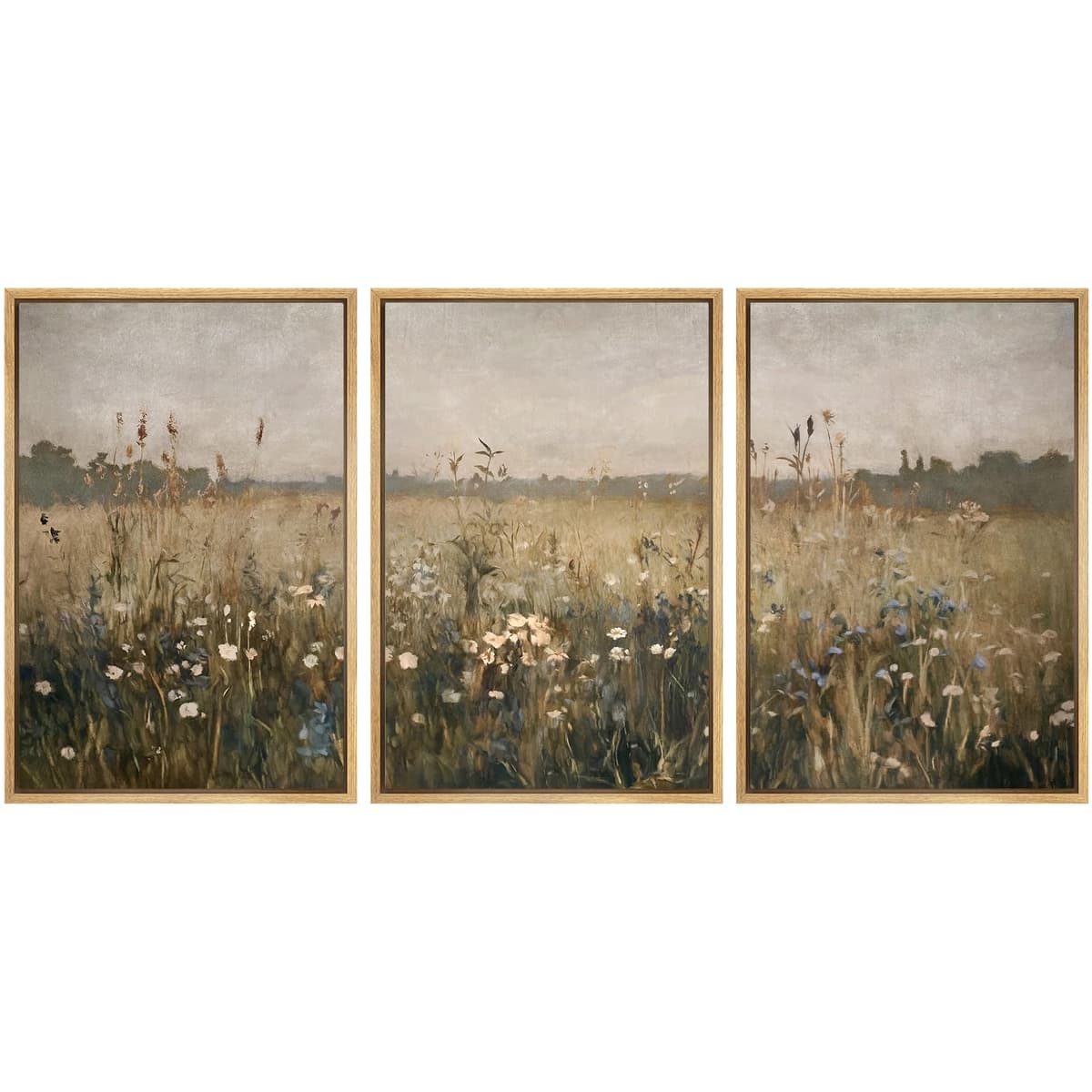 SIGNWIN Framed Canvas Print Wall Art Set Coastal Serenity Abstract Seaside Illustrations Modern Art Decorative Rustic Calm/Zen for Living Room, Bedroom, Office - 24"x36"x3 Natural — view 21