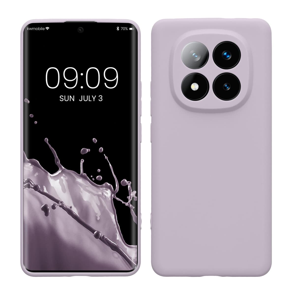 kwmobile Carcasa Compatible con Xiaomi Redmi Note 14 Pro 5G / Poco X7 Funda - Funda Ultrafina de TPU con Bordes elevados - Lavanda Metalizado — view 242