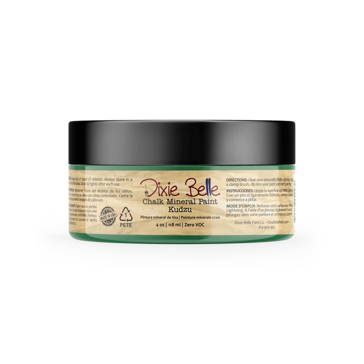 Dixie Belle Paint Company Chalk Finish Furniture Paint - Caviar (32oz) - Matte Black Chic Chalk Mineral DIY Furniture Paint — view 311