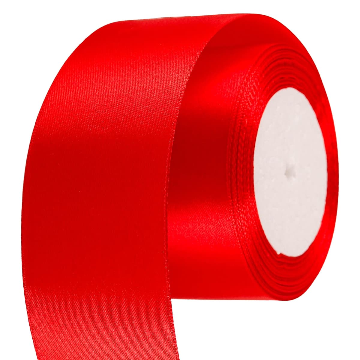 40mm Wide White Ribbon Thick Wedding Car Ribbon 22m, 1.5 inch Thick White Satin Ribbon for Gift Wrapping Wedding Car Christmas Birthday Cake Hair Bow Florist Bouquet Crafts Decorations — view 18