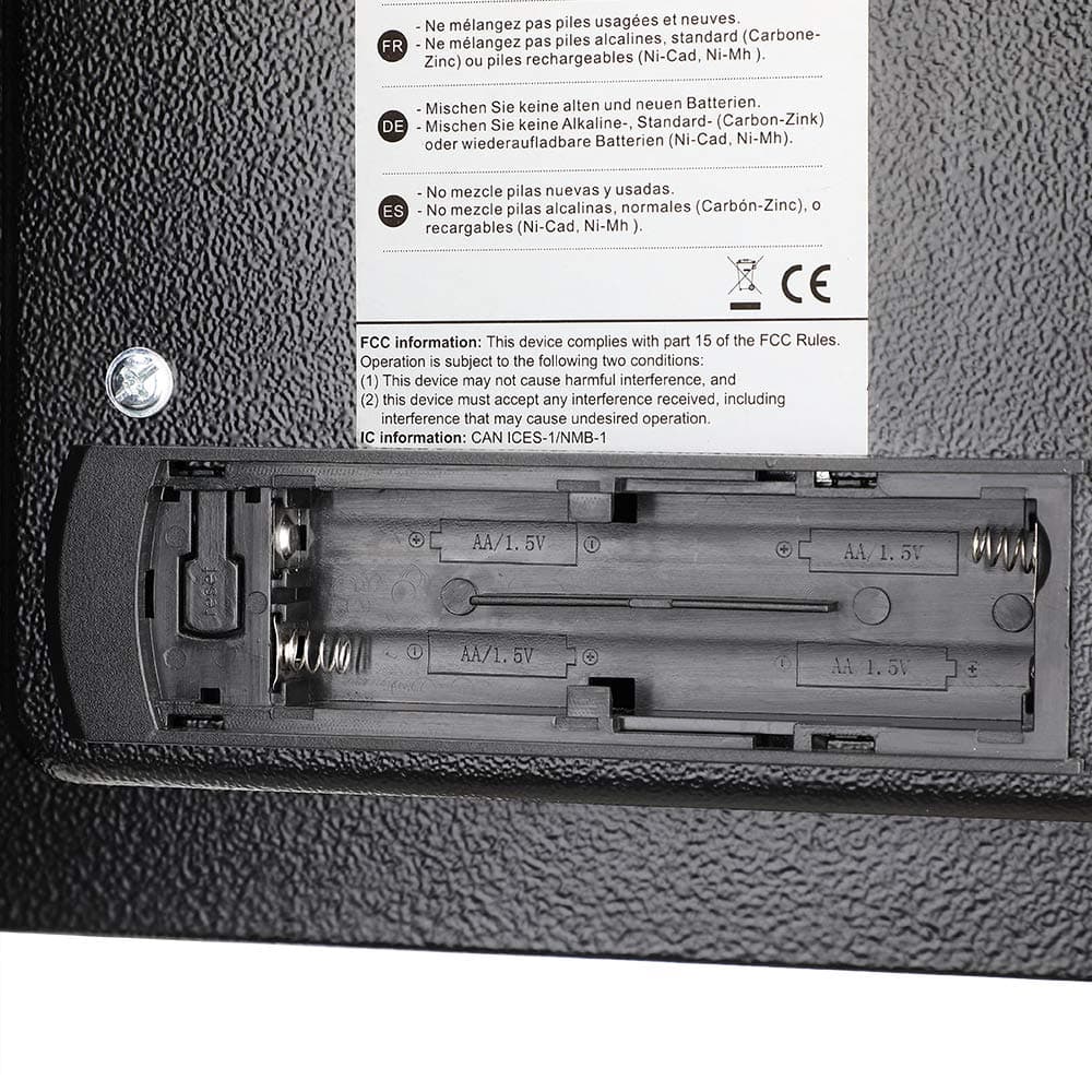 Amazon Basics Caja Fuerte de Seguridad de Acero con Cerradura con Teclado, Protege Dinero, Joyas, Documentos de identificación, 14 l, 35 cm x 25 cm x 25 cm, Color Negro — view 11