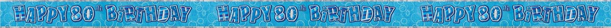 Unique Party 92068 - 9ft Foil Glitz Pink Happy 80th Birthday Banner — view 191