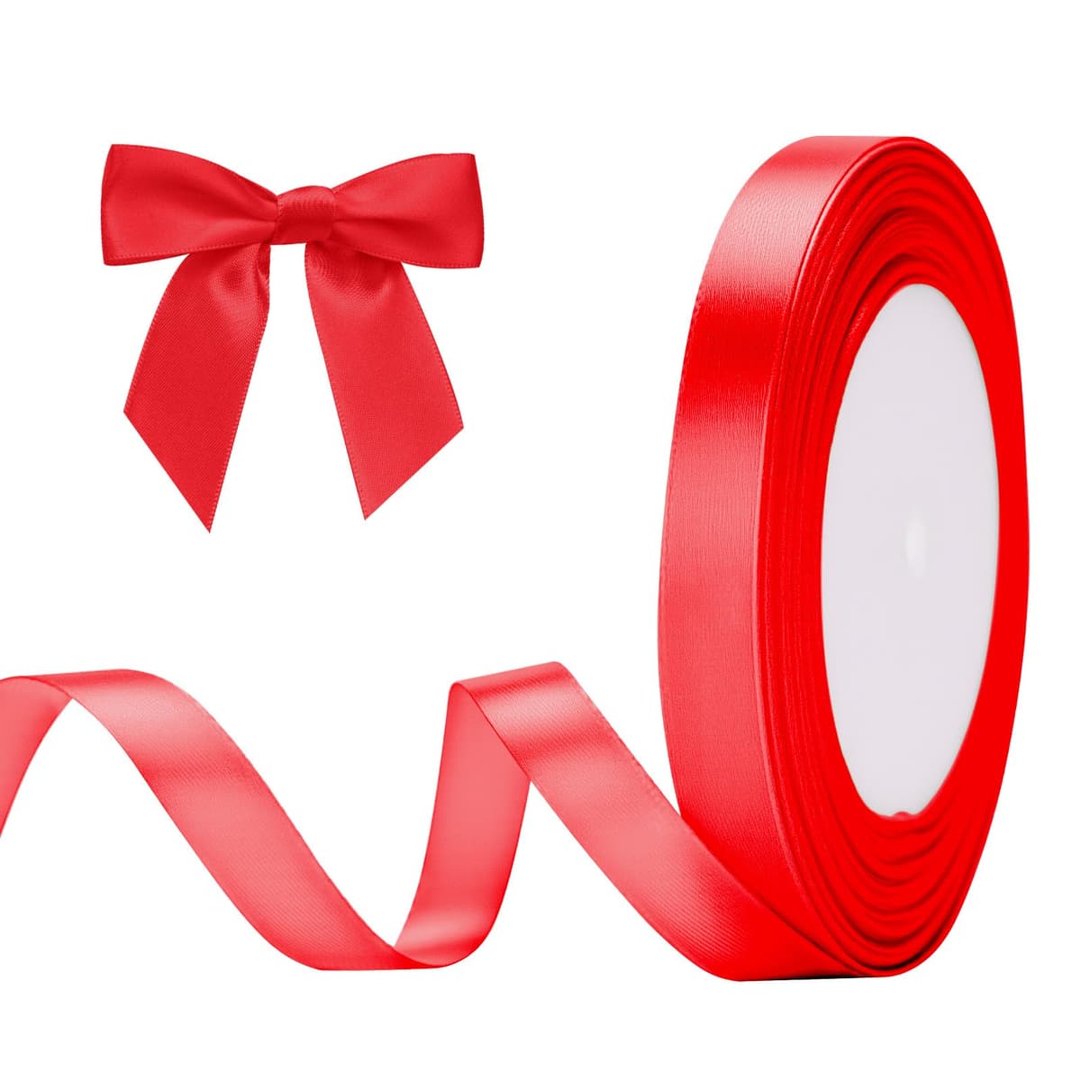 G2PLUS Baby Pink Satin Ribbons 10mm: Thick Fabric Gift Wrap Ribbons for Crafting, Party Decoration, 22m — view 58