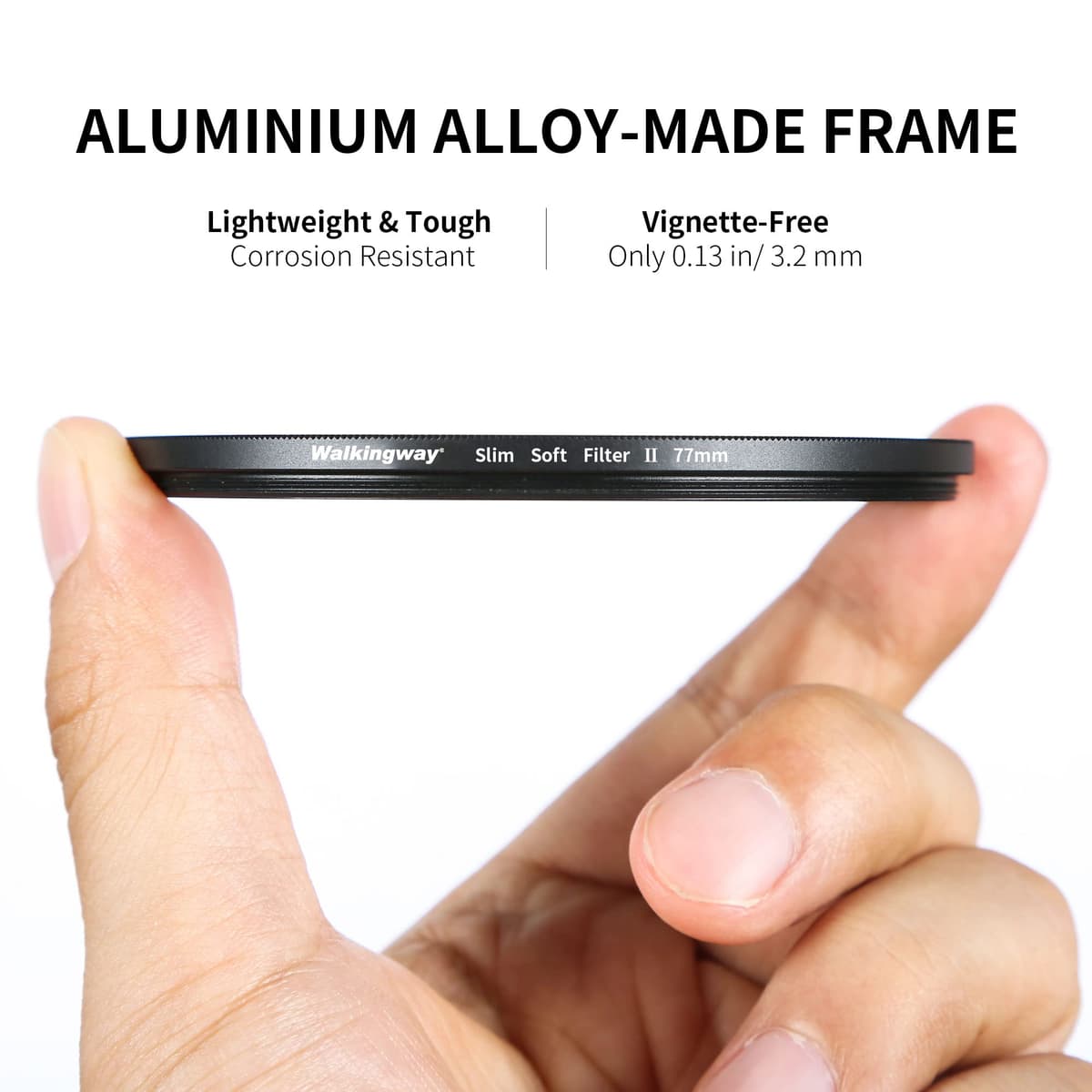 Walking Way 43mm White Pro Mist Diffusion Lens Filter Soft 1, Dreamy Fog & Soft Glow Effect Filter For Video/Vlog/Portrait, HD Glass, Scratch-Resistant, Ultra-Slim Frame, No Vignetting — view 4