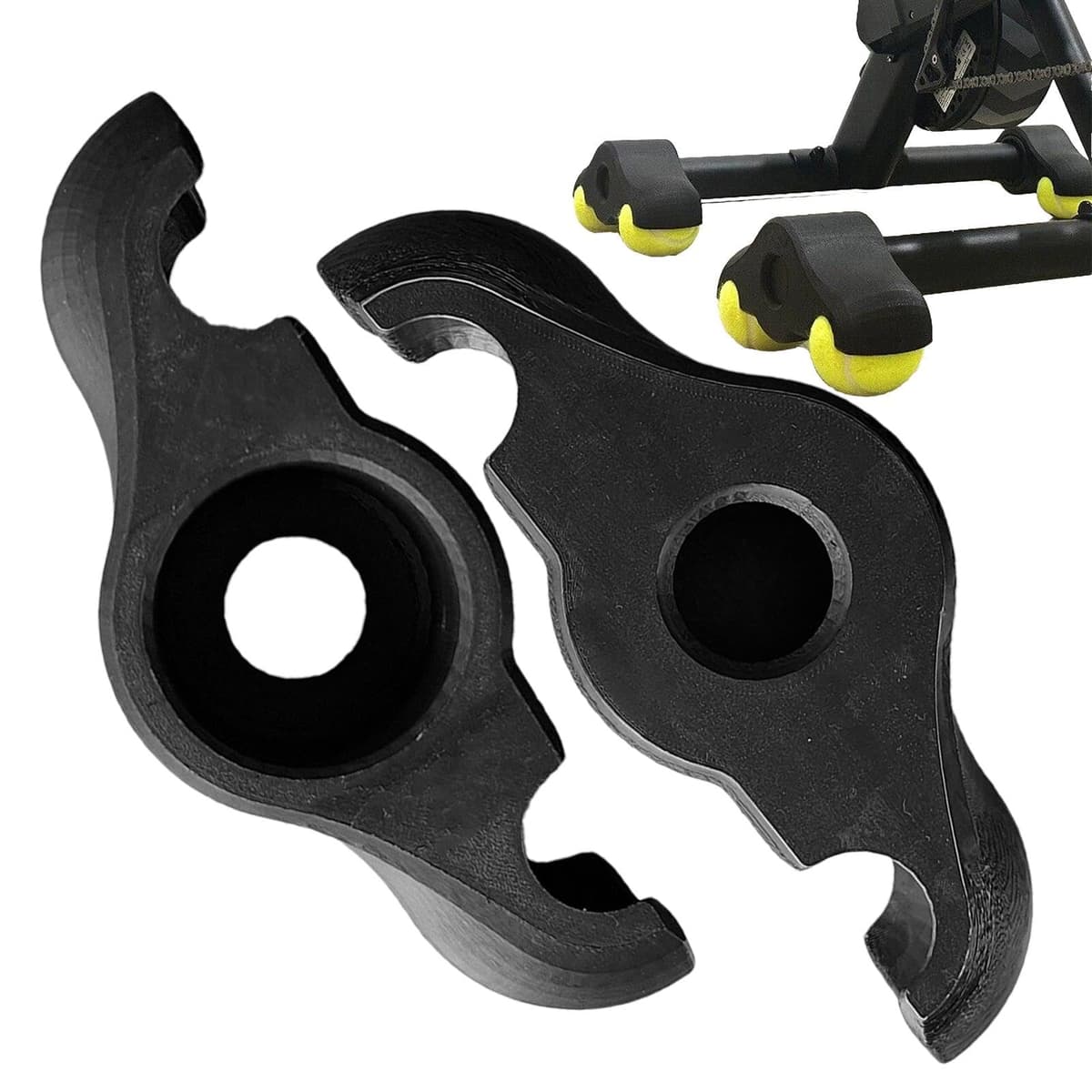 Adaptadores de pies basculantes para WAHOOS Kickr Core, pies de tenis de piso suave antifricción, placa basculante de reducción de ruido, placa basculante reductora, pies estabilizadores de tenis, — view 5