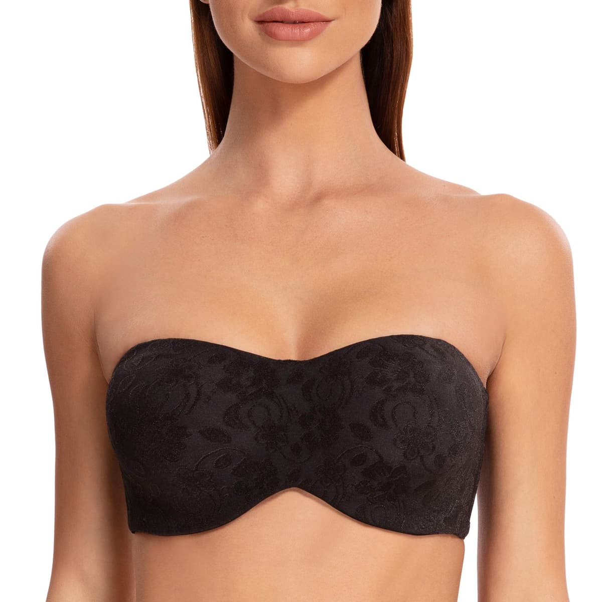 MELENECA Women's Strapless Minimizer Multiway for Large Bust Unlined Seemless Underwire Bandeau Bra — view 16
