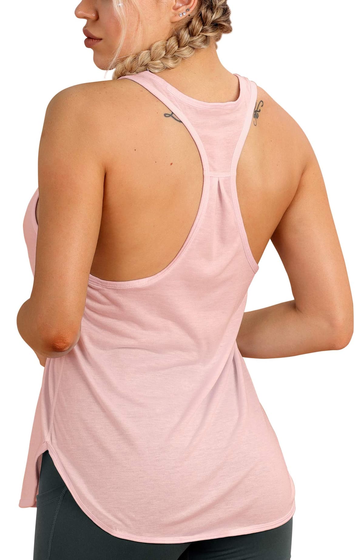 icyzone Camiseta sin Mangas de Fitness para Mujer Racerback Chaleco Deportivo — view 16