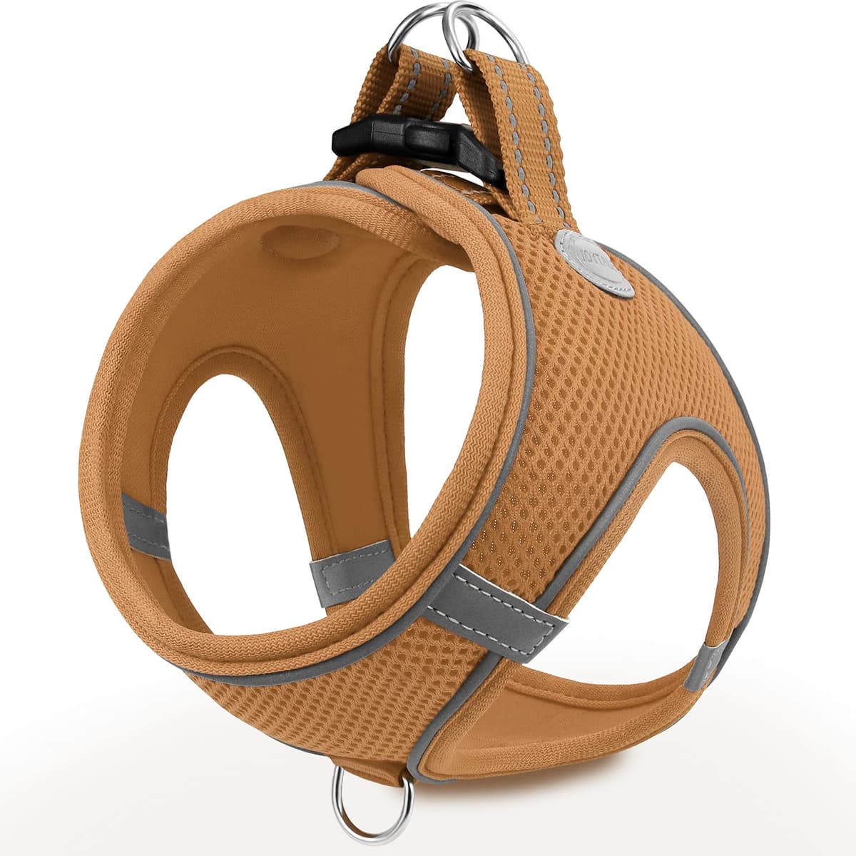 Joytale Arnes Perro, Reflectante Cómodo Transpirable Arnés, Perros Arneses Chaleco para Gato, Cachorros y Pequeños Perro, Marrón, XS