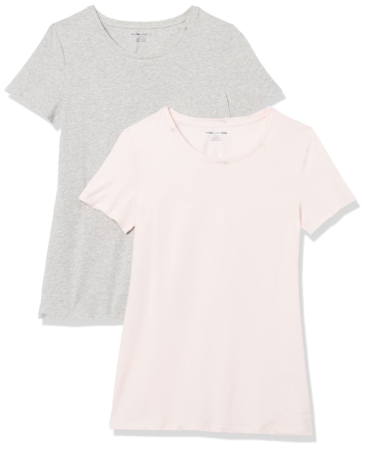 Amazon Essentials Camiseta de Manga Corta y Corte Estándar (Opciones de Cuello Redondo y Cuello en V) Mujer, Paquetes Múltiples — view 14