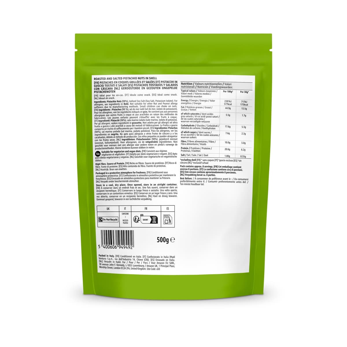 By Amazon Pistachos tostados y salados, 500g — view 2