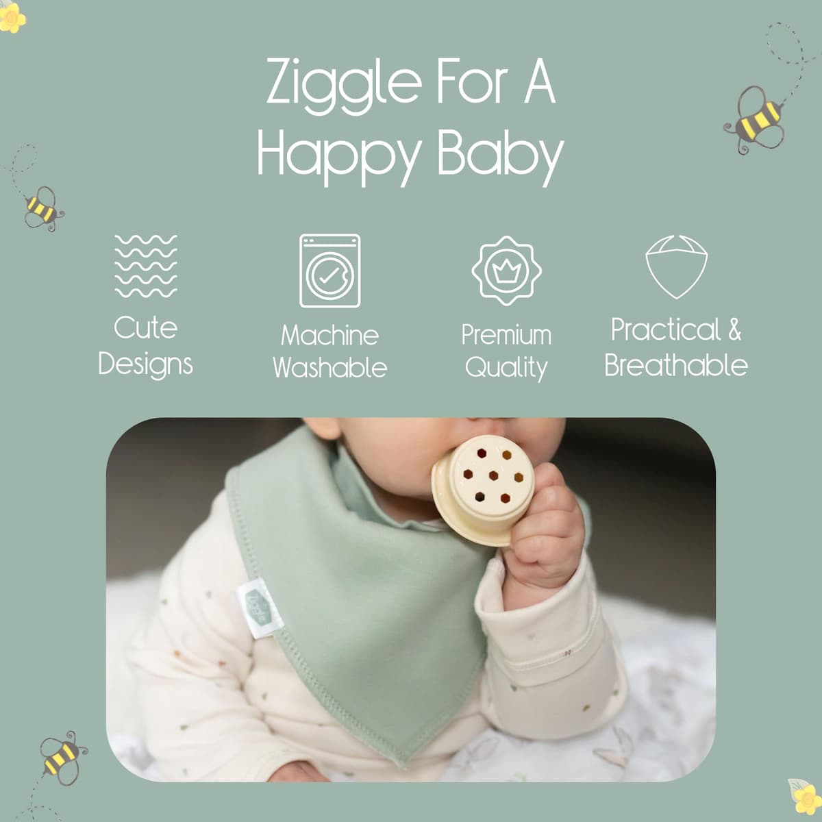 Bandana Dribble Bibs - Cotton Front Baby Bibs Newborn to 24 Months - Newborn Baby Gifts - Bibs For Comfortable Kids — view 41