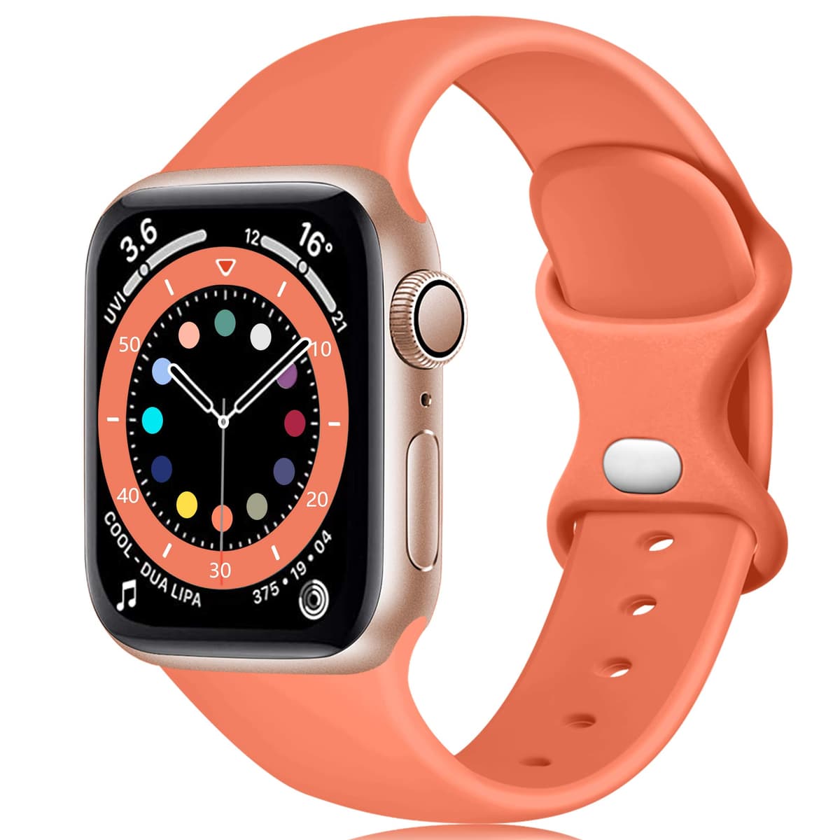 Epova Silicone Strap Compatible with Apple Watch Strap 40mm 38mm 41mm 42mm, Replacement Straps for iWatch SE 3 Series 11 10 9 8 7 6 5 4 3 2 1, Black, Small — view 26
