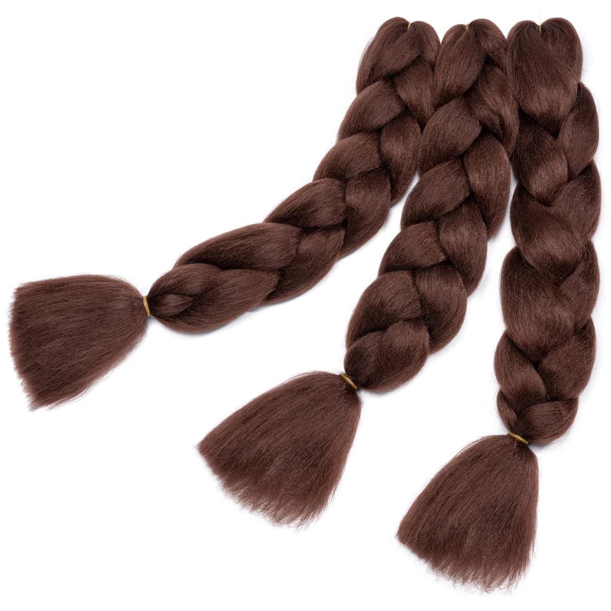 60cm Extensiones de Pelo Trenzas Africanas Castaño Oscuro Extensiones para Trenzas Africanas 1 pcs 100g Kanekalon Pelo para Trenzas Africanas Sintetico Extensiones de Trenzado Cabello Braiding — view 153