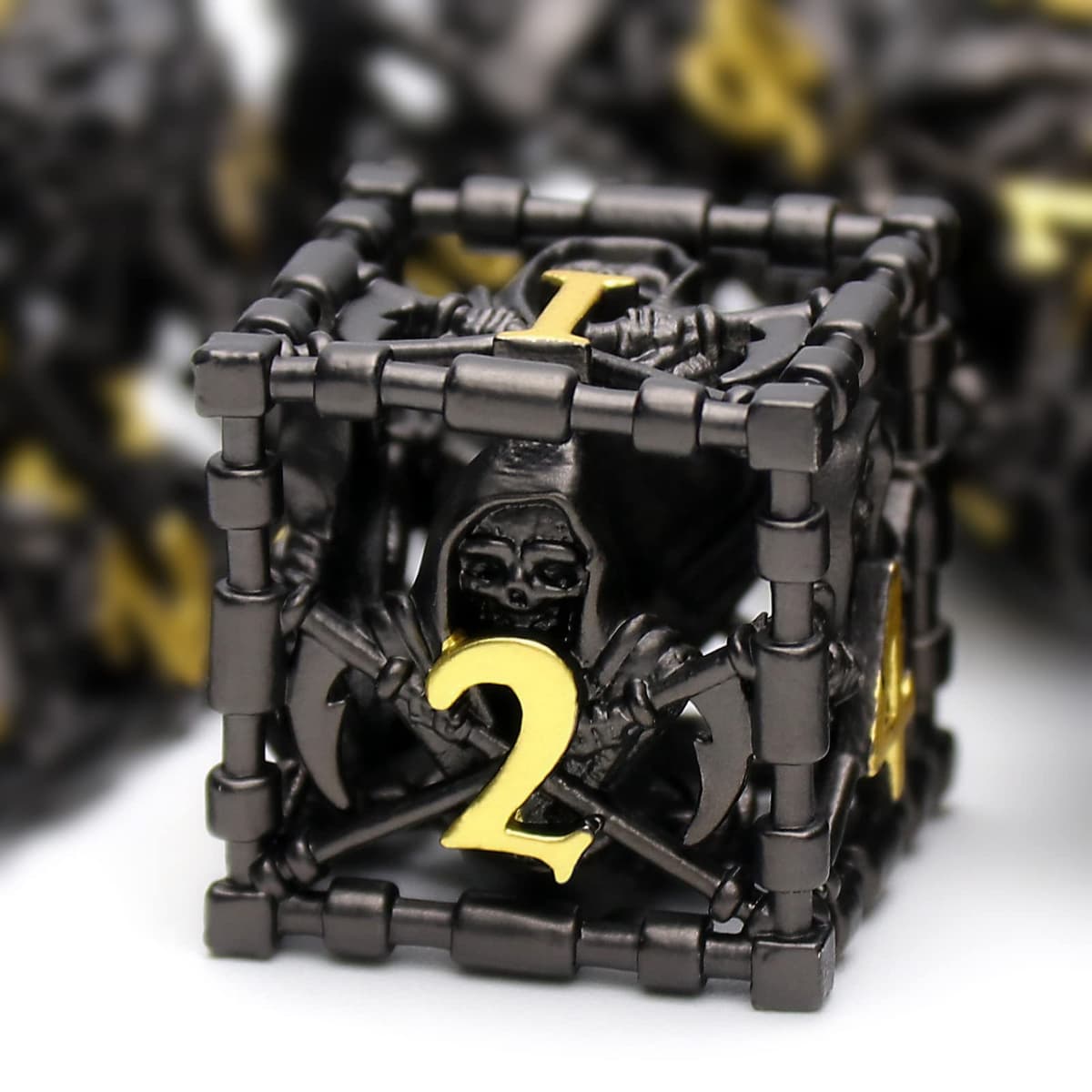 HNCCESG Juego de Dados de Metal D&D, Dungeons and Dragons Dice Juego de Dados de Metal Poliédricos Pulpo Huecos para Juegos de rol D y D para Juegos de Mesa (Cthulhu Número Verde) — view 11