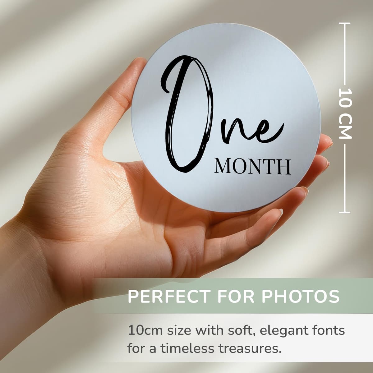 Tiny Trees® Baby Milestone Cards – 7 Double-Sided Milestone Baby Cards Signs for Monthly Photos – Gender Neutral Newborn Baby Gifts – Tear-Resistant Keepsake Baby Milestone Discs (0–12 Months) — view 6