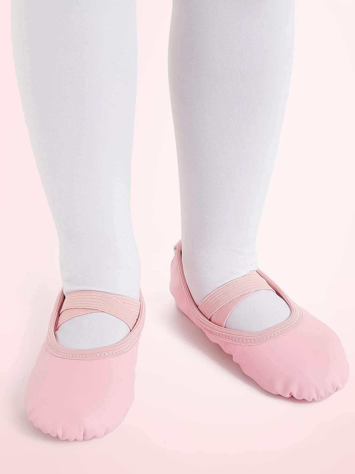 Zapatillas de ballet para niña, de piel, forro de algodón grueso, suela de piel completa, zapatos de danza, correas precosidas, zapatillas de ballet — view 2