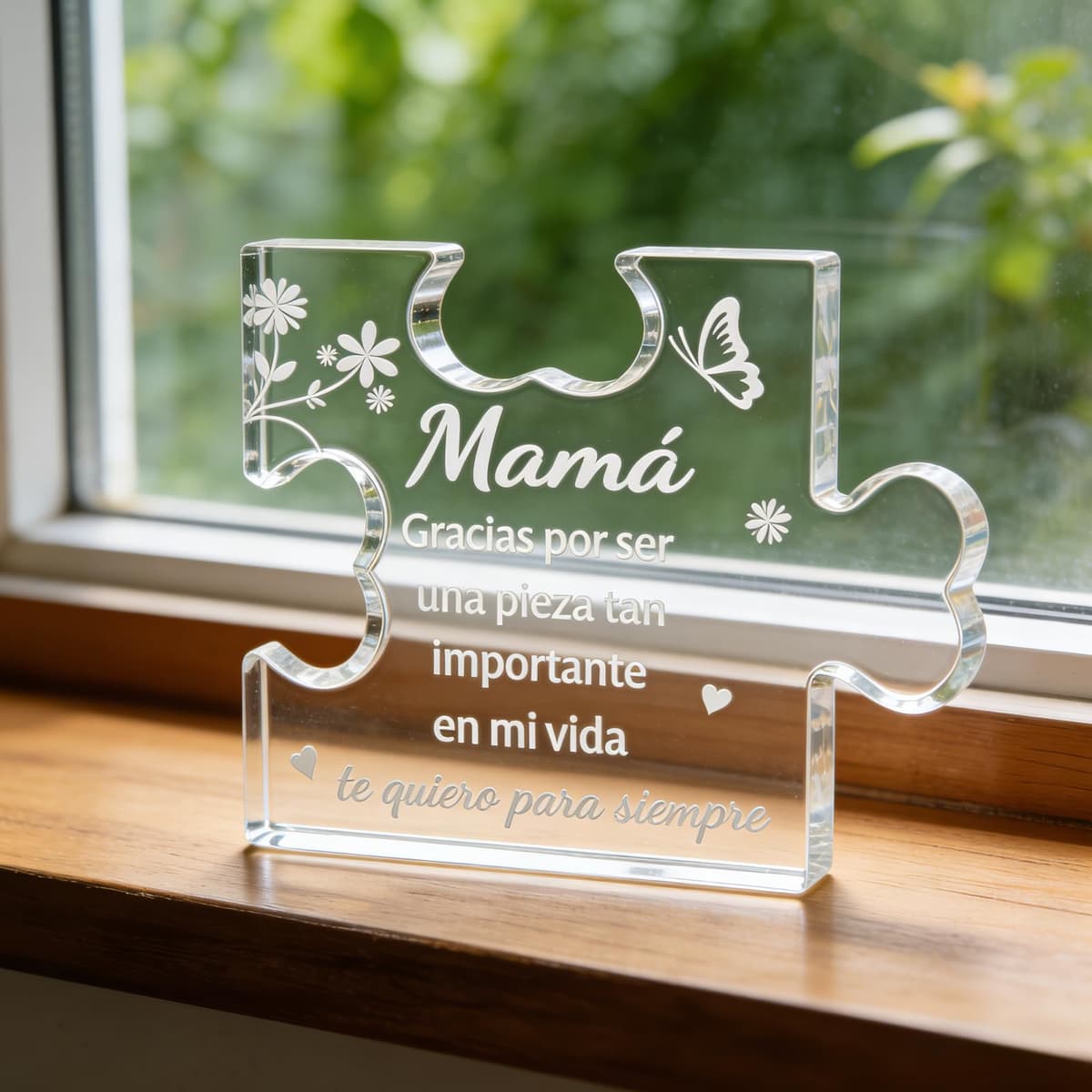 Regalos Dia de la Madre, Placa Acrílica en Forma de Puzzle, Regalo Madre Cumpleaños, Navidad, Regalos Originales para Mama, Regalo para la Madre de Hija e Hijo — view 4