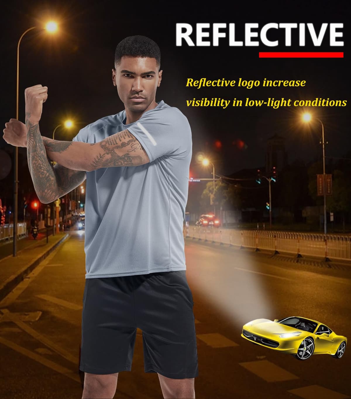 Boyzn 1, 3, 5 or 7 Pack Men's Workout Running Shirts, Dry Fit Moisture Wicking T-Shirt, Gym Athletic Short Sleeve Tee Shirts — view 4