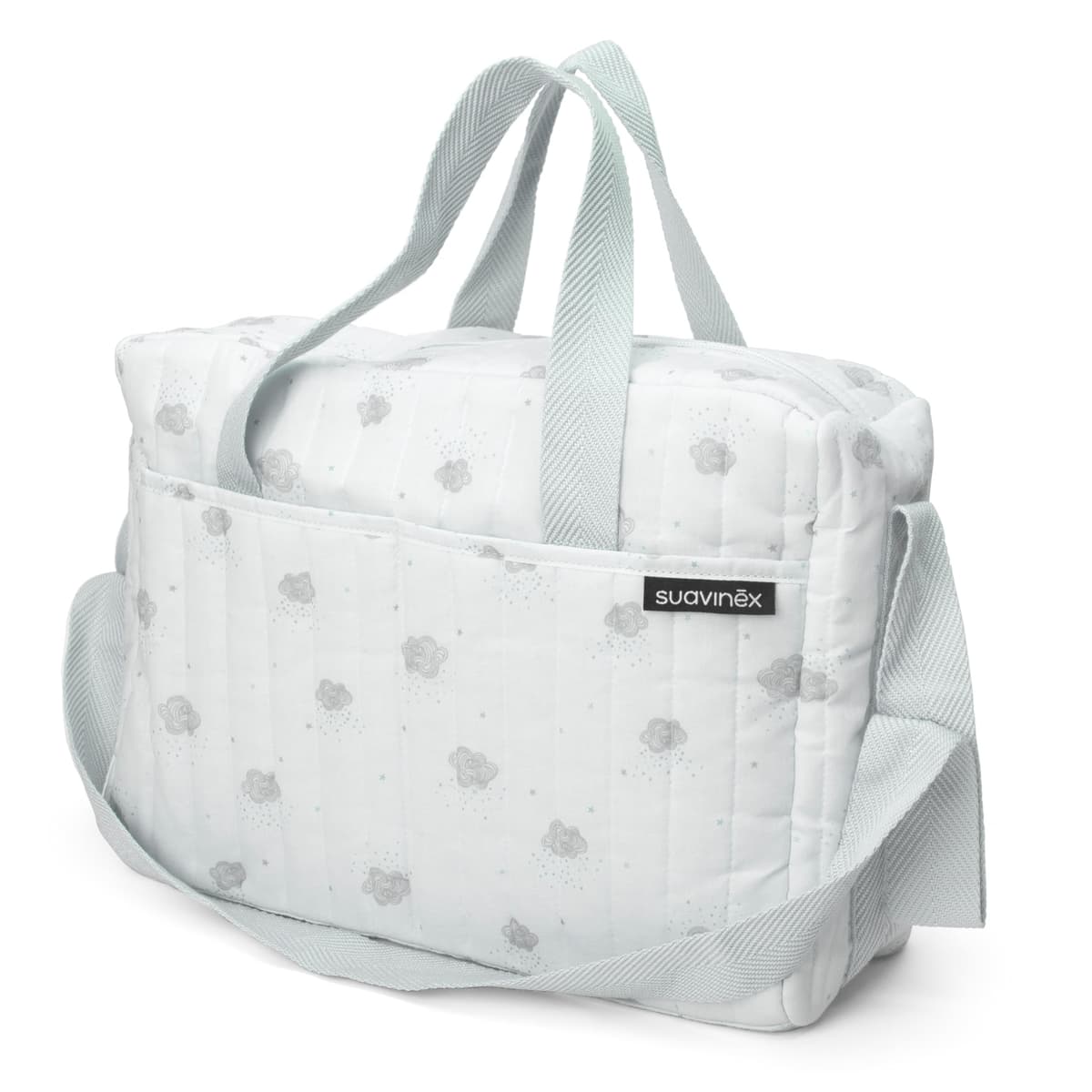 Suavinex, Bolso Carro Bebé con Cosmética: Gel Champú Syndet 300 ml + Loción Hidratante 300 ml + Pomada Pañal 50 ml + Baby Cologne 100 ml + Toallitas 60 Uds. Ideal Regalo de Recién Nacido, Azul — view 4