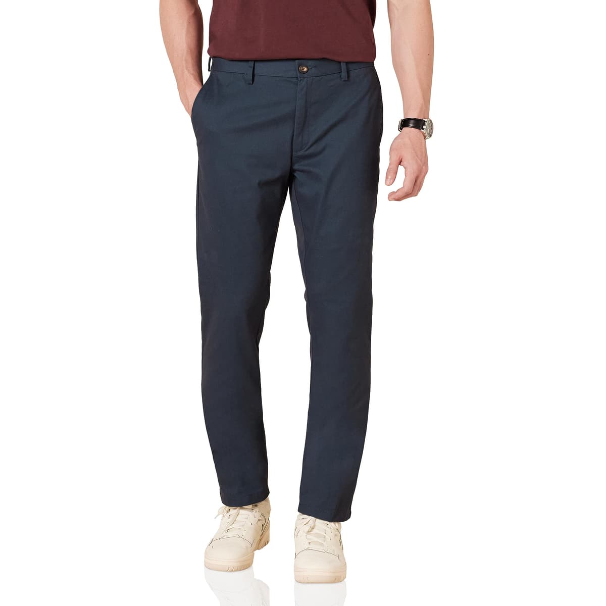 Amazon Essentials Men's Slim Fit Wrinkle-Resistant Flat-Front Work Chino Trousers