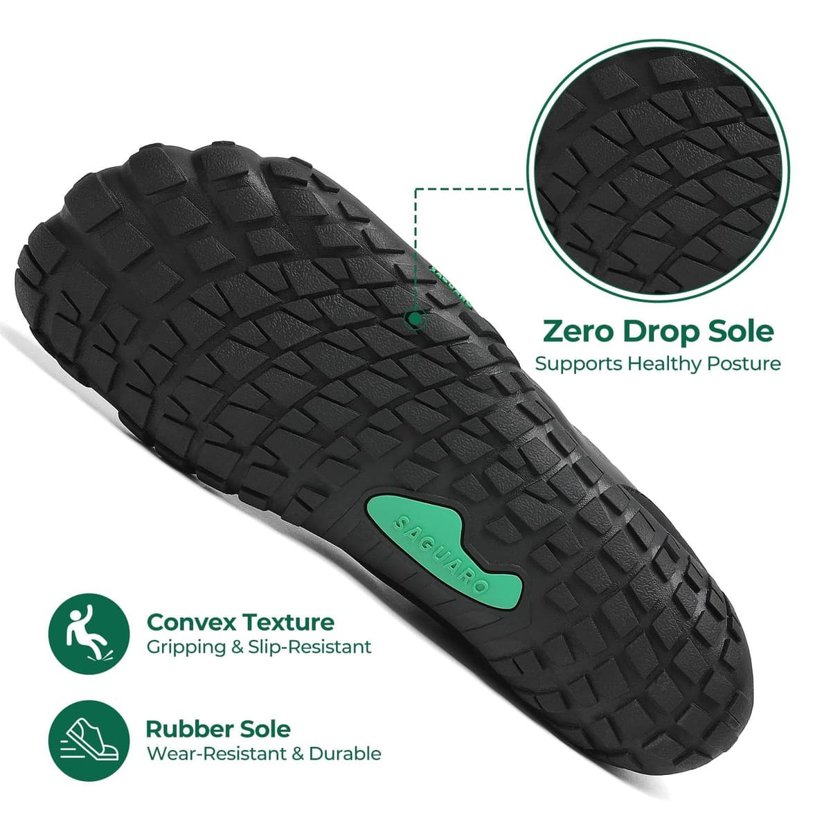 SAGUARO Barefoot Hombre Mujer Zapatillas Minimalistas para Zero Drop Soles y Wide Tox Box,Gr.35-48 EU — view 5