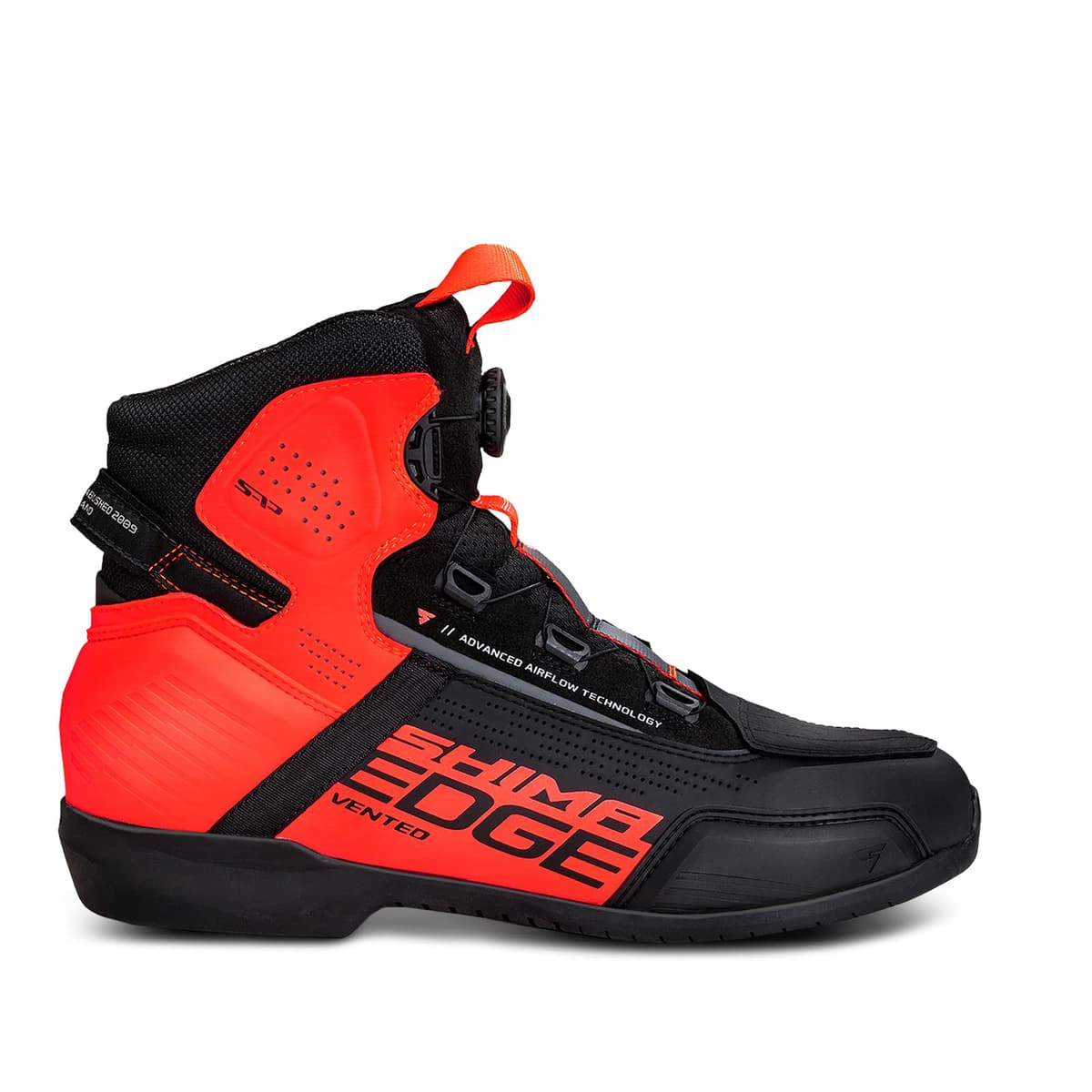 SHIMA EDGE VENTED Botas Moto Hombre Cuero Ventilada Zapatillas ATOP Verano Calzado Motorista Baja Adventure Cremallera Lateral Protección Tobillo Motocicleta Trail (Masculinos, Ventilado, Rojo, 41) — view 4