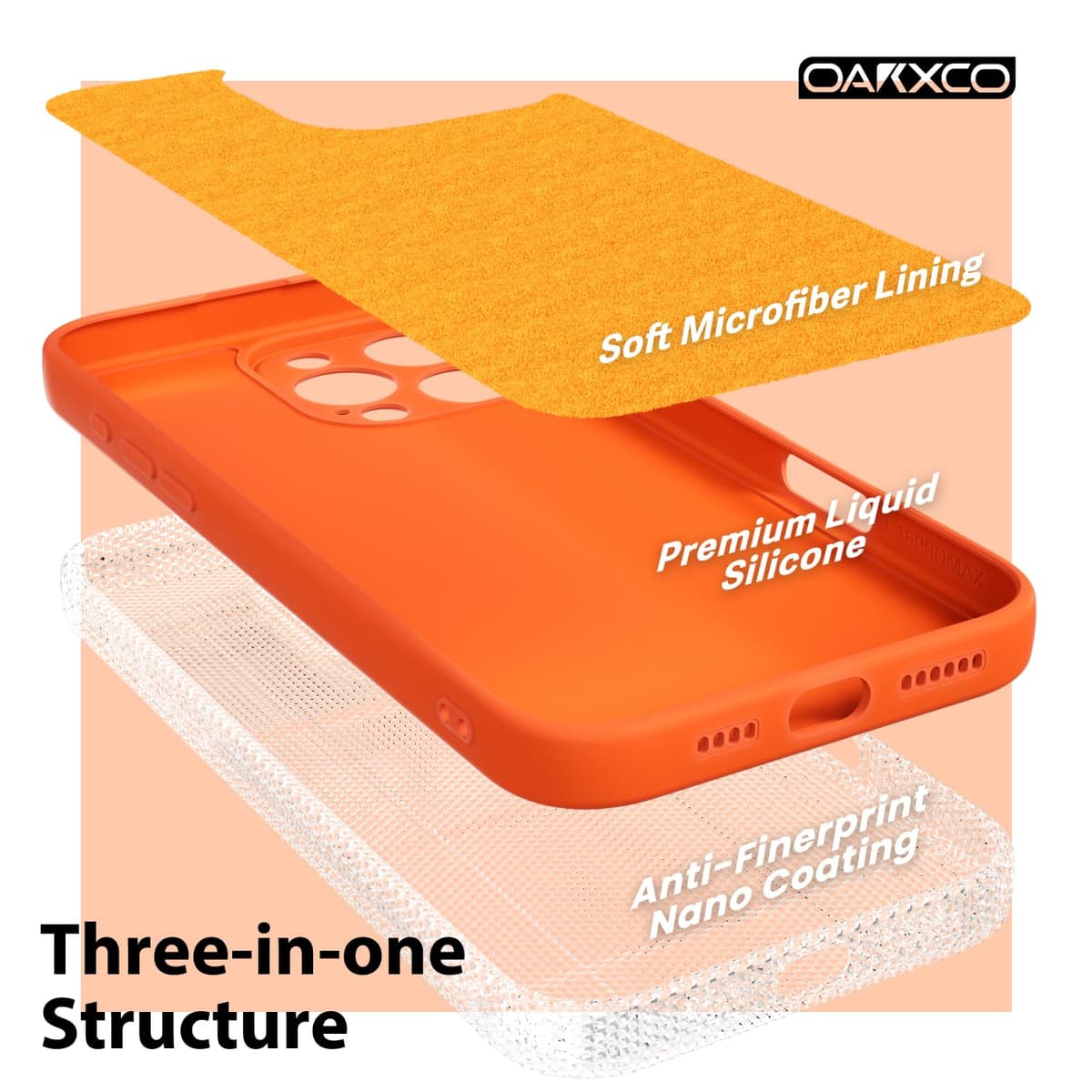 oakxco for iPhone 17 Pro Max Phone Case Liquid Silicone, Cute Thin Slim Grip Soft Rubber Gel for Women Men, Smooth Matte TPU Plain Solid Color Girly Simple Case with Camera Cover, Light Pink — view 641