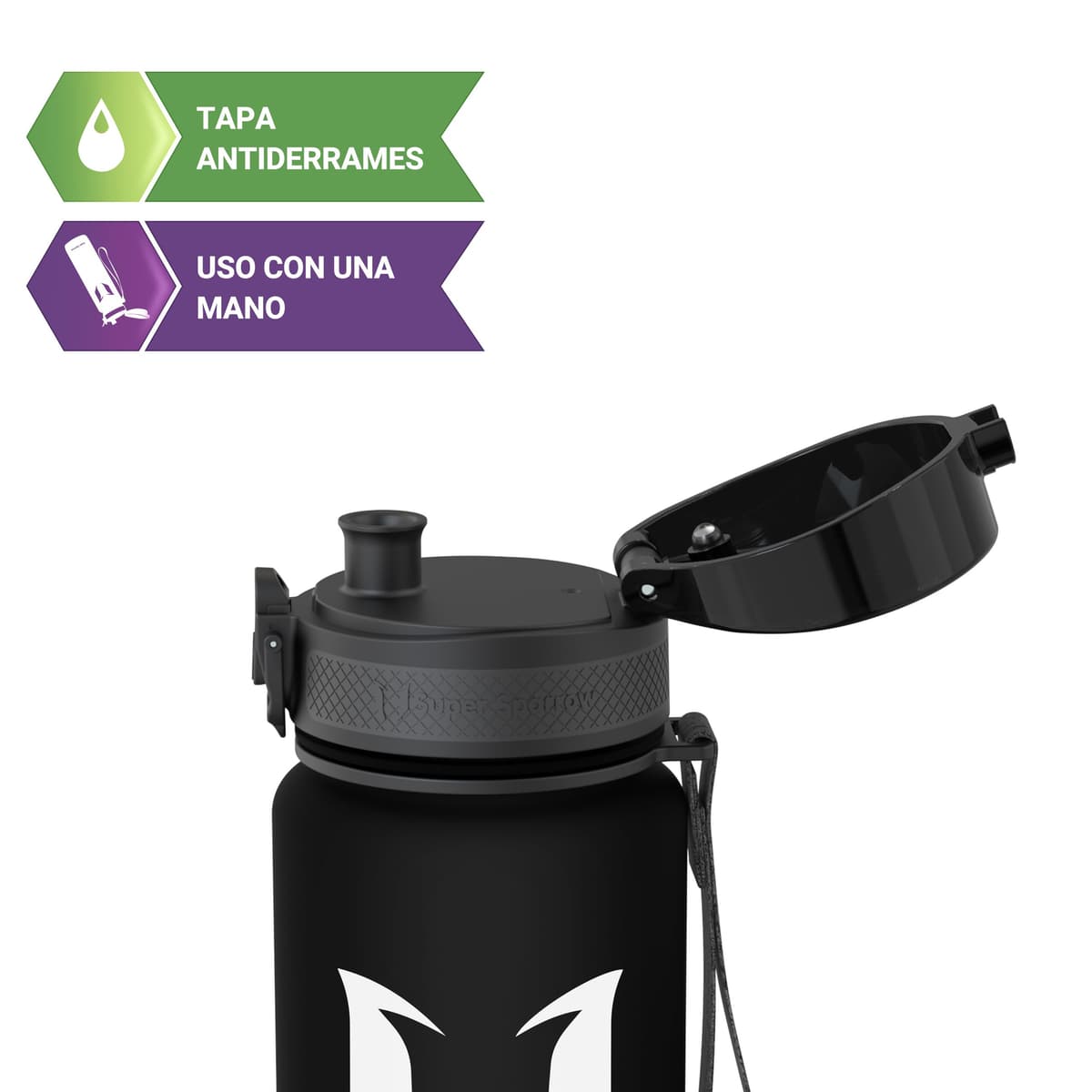 Super Sparrow Botella de Agua Deportiva -350ml & 500ml & 750ml & 1000ml - Sin BPA — view 2