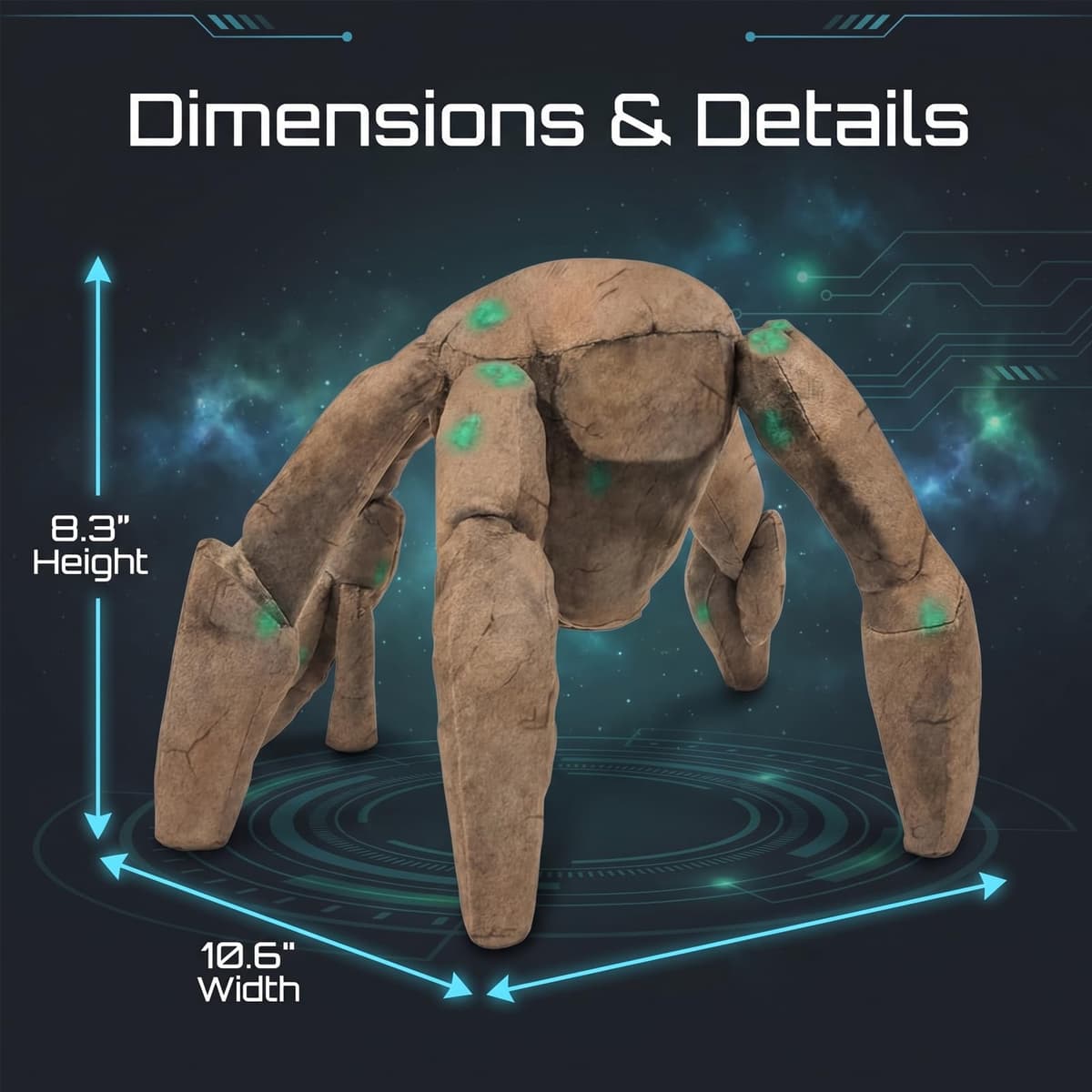 Project Hail Mary Rocky Plush, Alien Toy Companion for Emotional Support and Desk Decoration, Collectible Stuffed Plush for Gift Giving and Car Mirror Accessory — view 2