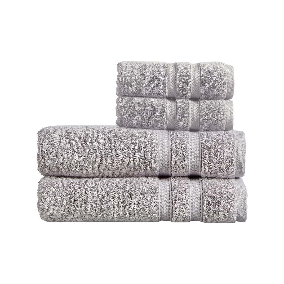 Christy Chroma Bath Towels | Set of 2 | Highly Absorbent Heavyweight 675GSM | Bold and Bright | Soft Velvety Smooth Bathroom Shower Towels | 100% Cotton | Sustainably Made | Ash Grey — view 39