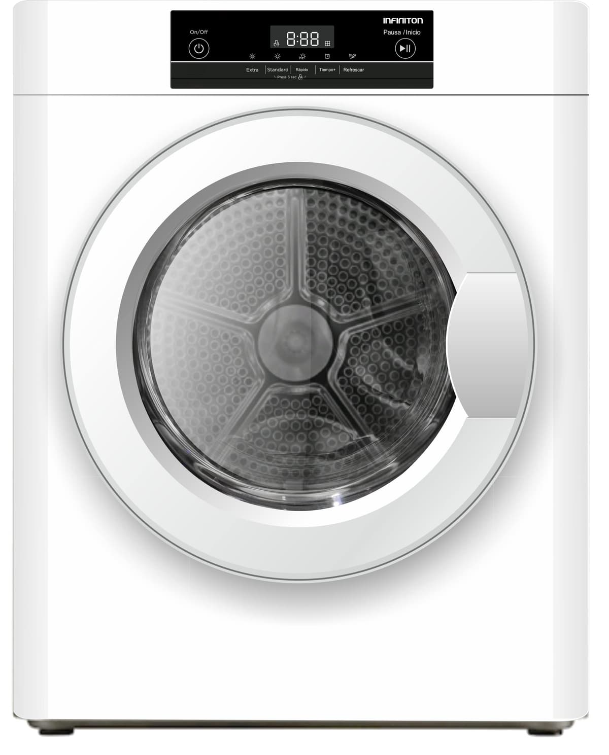 INFINITON | Secadora SD-3M | Evacuación | Capacidad 3Kg | Sensores LED | Funcion Anti-arrugas | Clase Energética C | 5 Programas |Bloqueo Infantil | — view 4