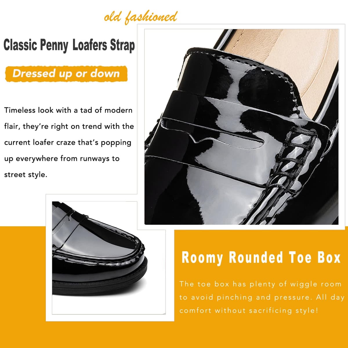 Women's Comfortable Leather Penny Loafers Slip On Business Casual Dress Shoes Lightweight Office Work Flats Everyday Walking Shoes for Women — view 5