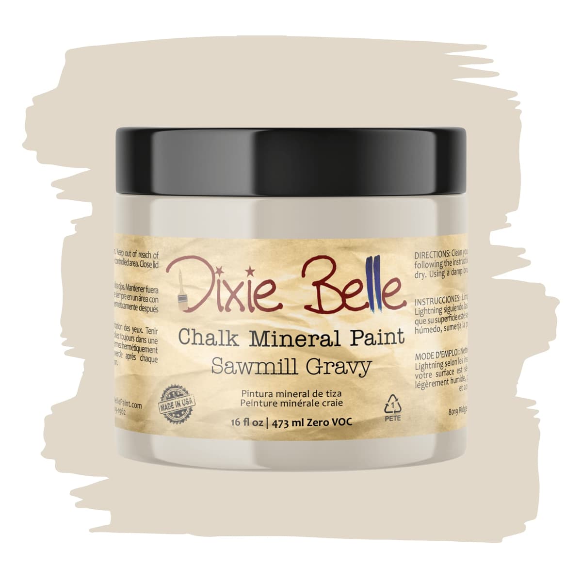 Dixie Belle Paint Company Chalk Finish Furniture Paint - Caviar (32oz) - Matte Black Chic Chalk Mineral DIY Furniture Paint — view 367