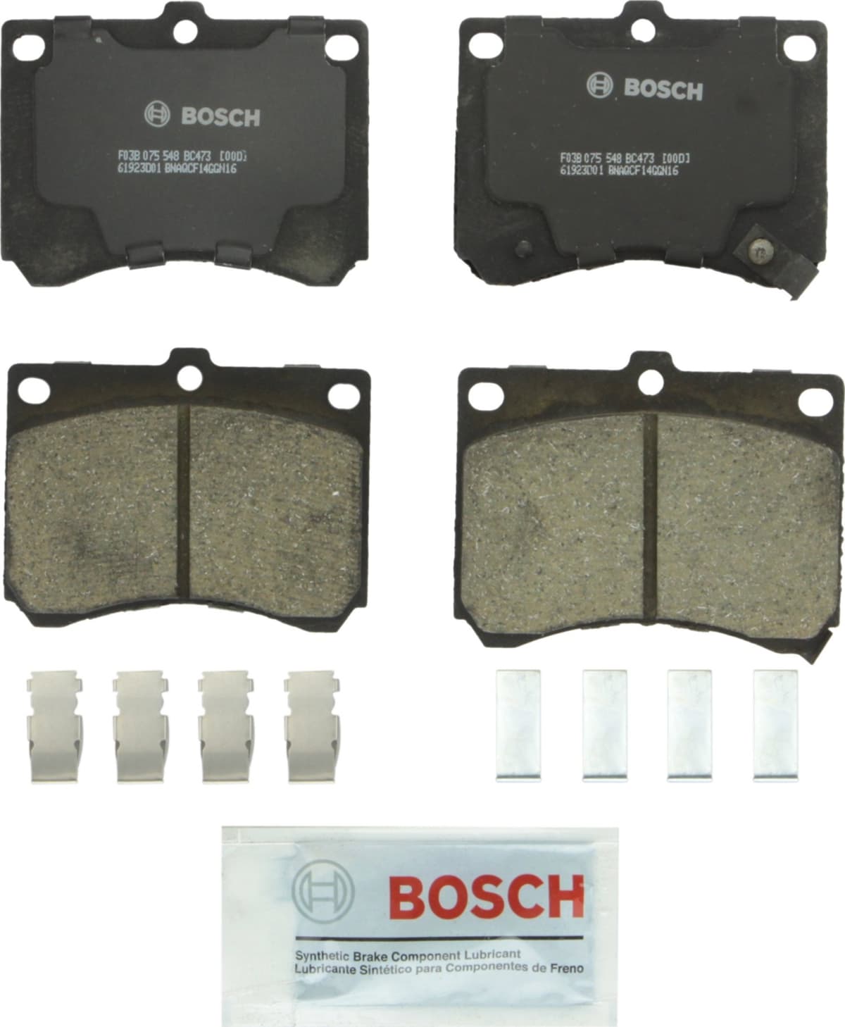 Bosch BC914 QuietCast Premium Ceramic Disc Brake Pad Set For: Acura ILX; Honda Accord, Civic, CR-V, Element, Fit, Front — view 93
