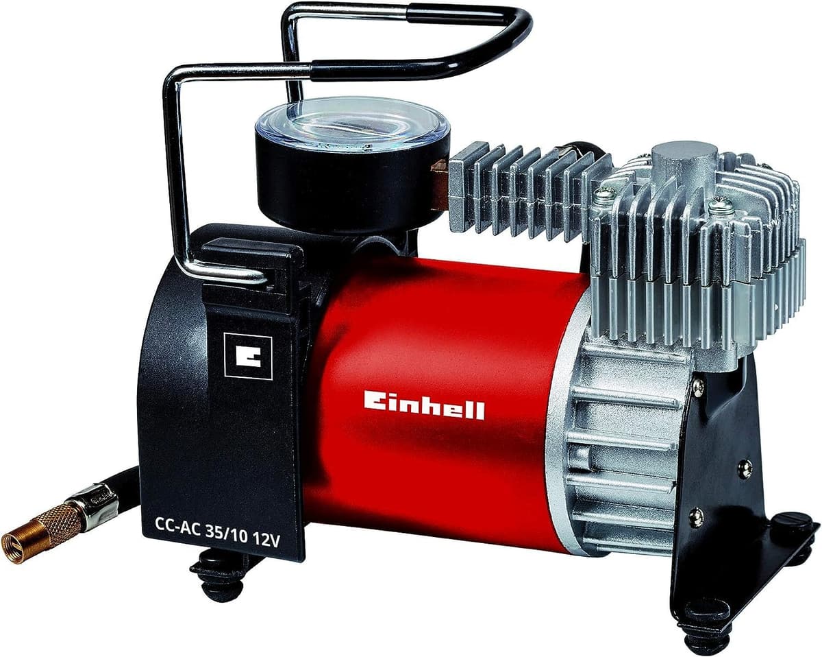 Einhell Compresor de automoción CC-AC 35/10 12V (presión de trabajo de 10 bar, manguera de 1,5 m) talla única